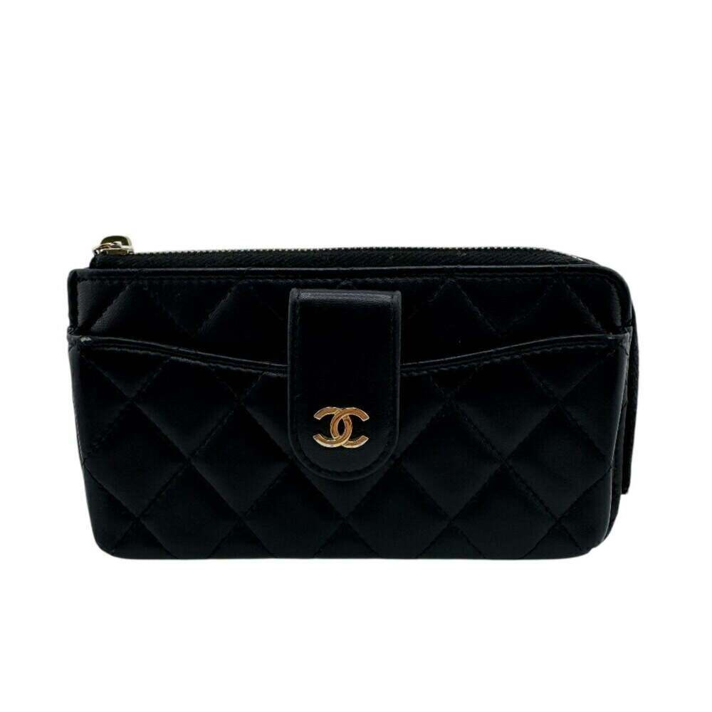 CHANEL Black Logo Wallet